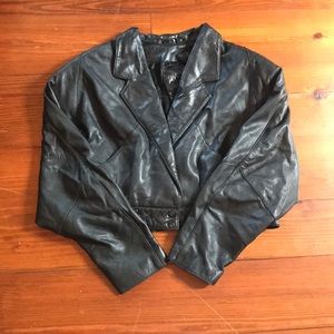 Black leather jacket in perfect used condition